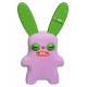 Figura Fuggler Rabid Rabbit color lila con orejas verdes
