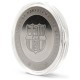 Moeda oficial FC Barcelona em acabamento prata