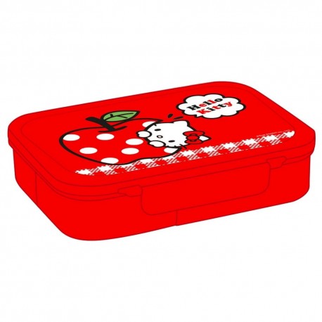 Sandwichera roja con diseño de Hello Kitty
