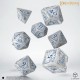 Set de 7 dados blancos y azules de El Señor de los Anillos