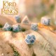 Set de 7 dados blancos y azules de El Señor de los Anillos