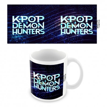 Taza de cerámica con logo Kpop Demon Hunters 325ml