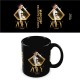Taza negra de Zoey de Kpop Demon Hunters de cerámica 325ml
