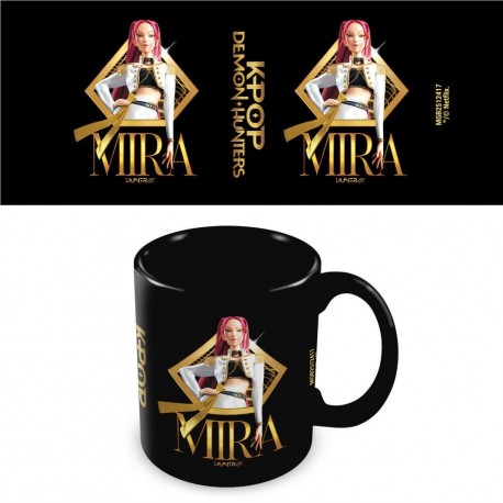 Taza negra con diseño de Mira de KPOP Demon Hunters
