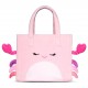 Bolsa de pelúcia rosa Cailey Squishmallows com bordado