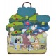 Mochila Mini Bluey con diseño de árboles y personajes