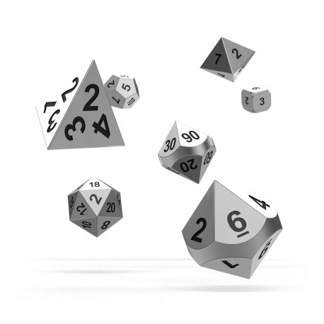 Set de Dados de metal plateados mercury Oakie Doakie