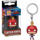 Llavero mini Funko Pop! Capitana Marvel con máscara