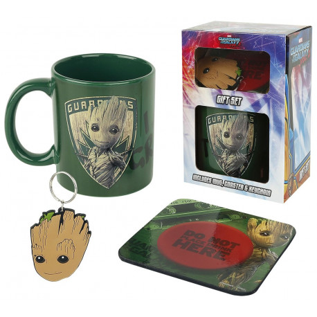 Pack regalo Groot Marvel Taza + Llavero