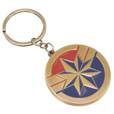Chaveiro metal logo Capitã Marvel