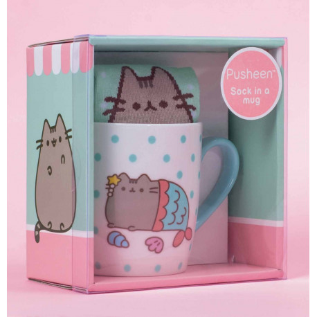 Confezione Regalo Calze + Coppa Pusheen Sirena