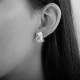 Pendientes oro blanco Jasmín con Flor Aladdin Disney