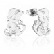 Pendientes oro blanco Jasmín con Flor Aladdin Disney