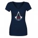 Assassin's Creed III camiseta feminina azul