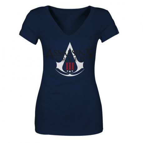 T-shirt girl Assassin's Creed III blue