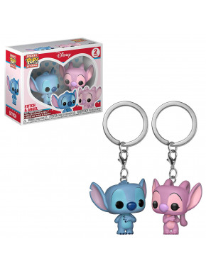 Pack Keychain mini Funko Pop! Stitch & Ange Disney
