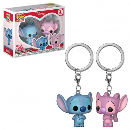 Keychain mini Funko Pop! Stitch & Ange Disney