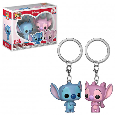 Keychain mini Funko Pop! Stitch & Angel Disney