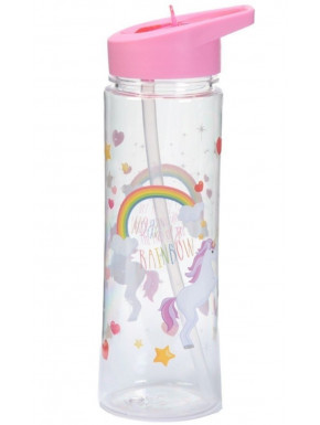 Bottiglia Unicorno arcobaleno Felice 350 ml