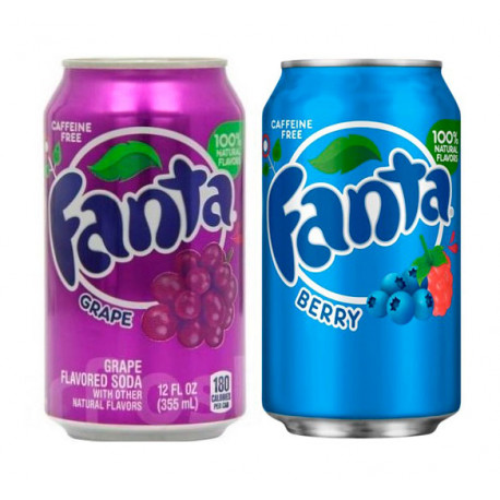 Pack 2 Fantas Sabor Uva y Arándanos 355 ml