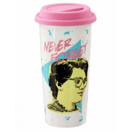 Taza de Viaje Never Forget Stranger Things