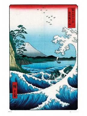 Póster The Sea At Satta by Utagawa Hiroshige