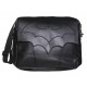 Bandolera cuero Batman logo negro