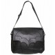 Bandolera cuero Batman logo negro