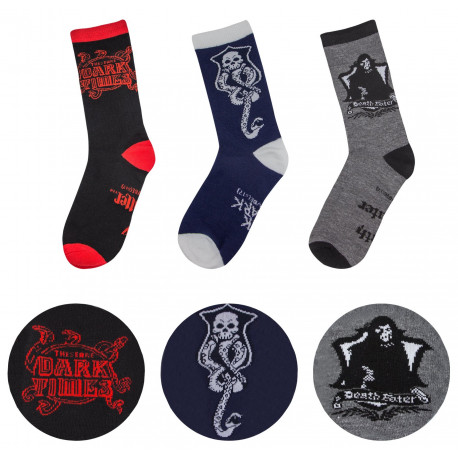 Lot de 3 paires de chaussettes Harry Potter Arts Sombres