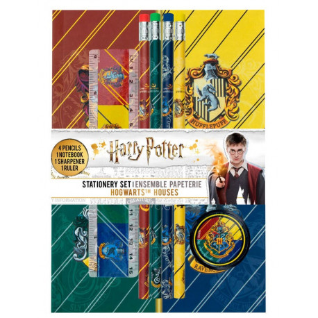 Kit de papelaria Harry Potter casas de Hogwarts