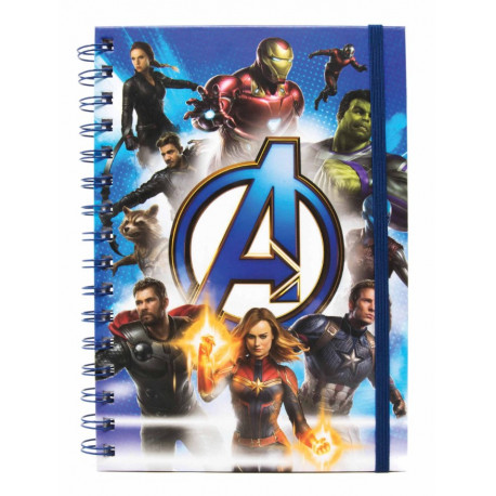 Cahier à spirale A5 Avengers Marvel phase Finale