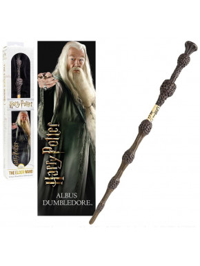 Varita y marcápaginas 3D Dumbledore 30 cm