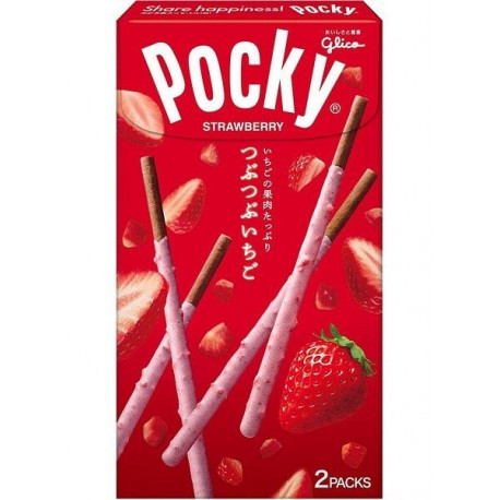 Pocky Snack Sabor Fresa Sticks Tsubutsubu Ichigo Heartful