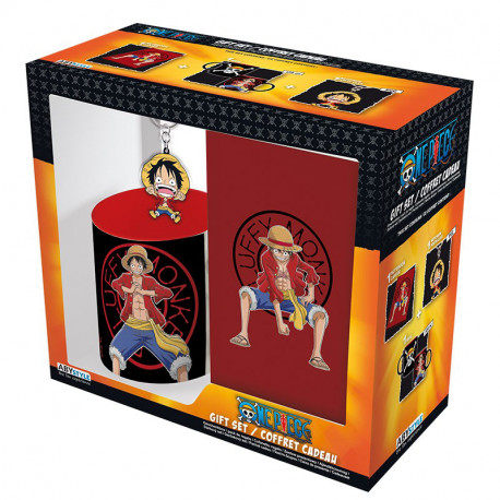 Pack regalo One Piece Taza + Llavero + Libreta Luffy