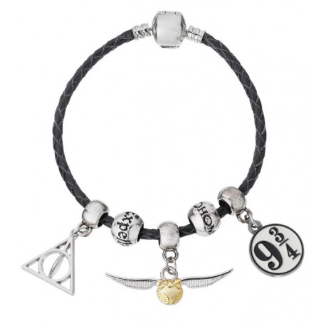 Pulsera con Abalorios Harry Potter Symbols The Carat Shop