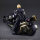 Final Fantasy VII Advent Children Play Arts Kai Figure Cloud Strife & Fenrir 28 cm