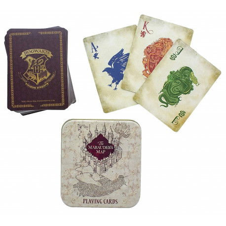 Deck of cards map of the marauder Harry Potter