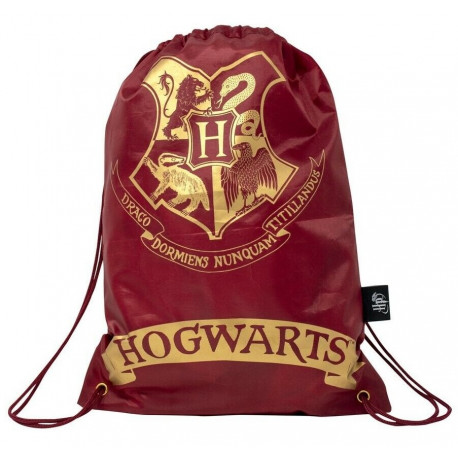 Cloth bag Hogwarts Harry Potter Red