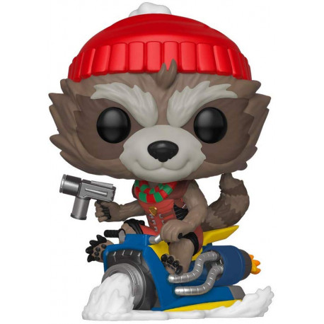 Funko Pop! Rocket Edition Christmas with hat and scarf