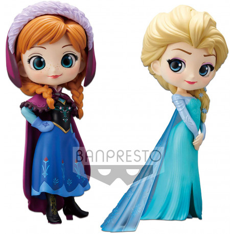 Set figuras Anna & Elsa Disney Banpresto Q Posket