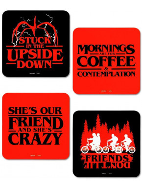 Set of 4 Coasters Stranger Things