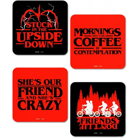 Set of 4 Coasters Stranger Things