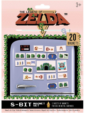Ensemble de 20 aimants Rétro Zelda