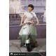 Figura Audrey Hepburn en Vespa Vacaciones en Roma 44 cm