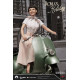 Figura Audrey Hepburn en Vespa Vacaciones en Roma 44 cm