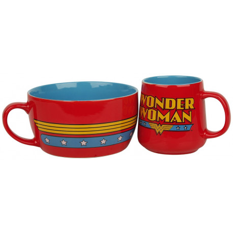 Ensemble de Tasses à petit Déjeuner Wonder Woman DC Comics