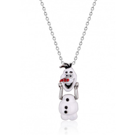 Pendentif en Or Blanc et Swarovski Olaf Congelés 2 Disney