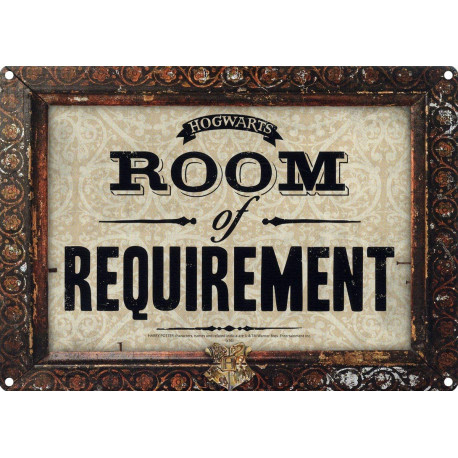 Placa Metal Room of Requirement Harry Potter