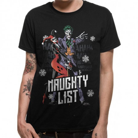 T-shirt Joker et Harley Quinn Naughty List DC