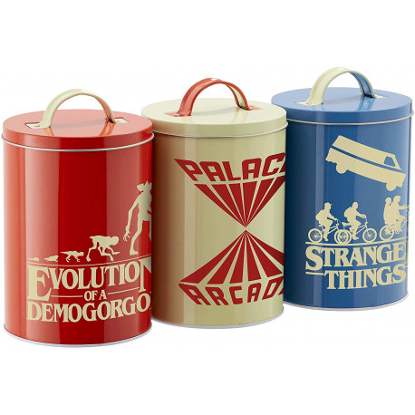 Ensemble de 3 bocaux rétro Stranger Things